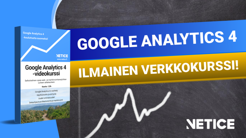 Google Analytics 4 kurssin kansimateriaali